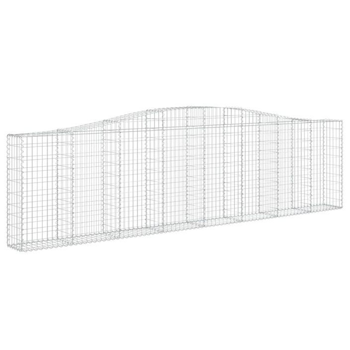 Paniers à gabions arqués 20 pcs 400x30x100/120 cm Fer galvanisé - Photo n°3