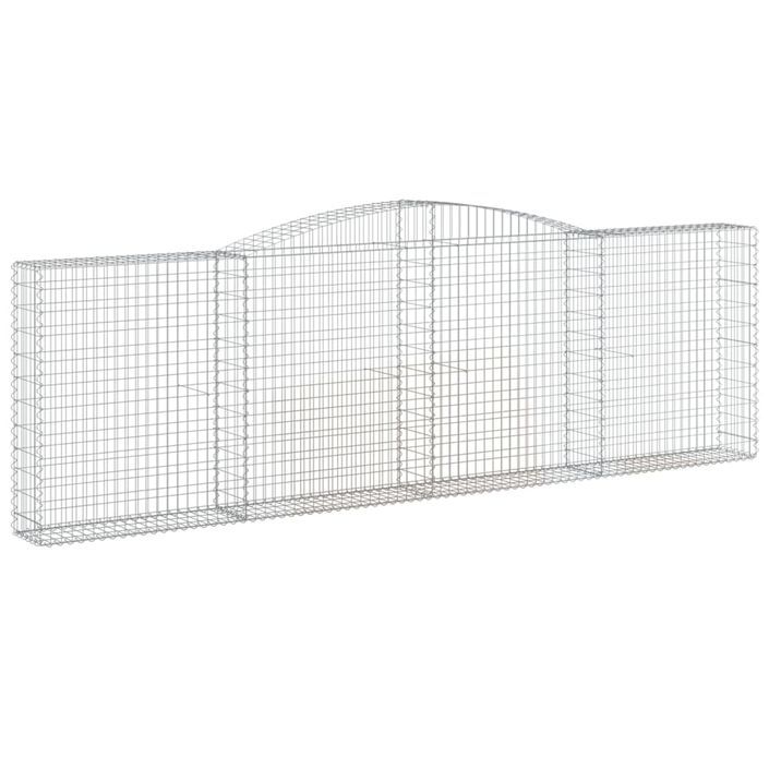 Paniers à gabions arqués 20 pcs 400x30x120/140 cm Fer galvanisé - Photo n°3