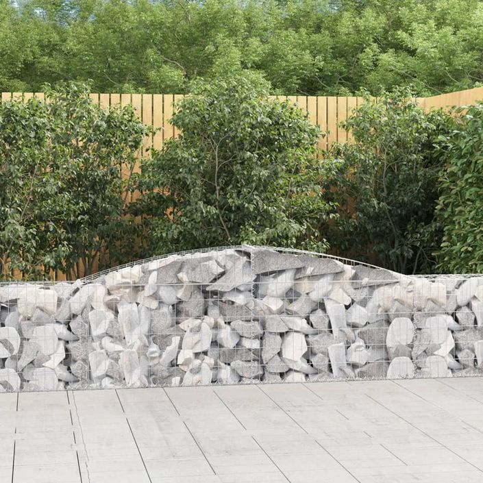 Paniers à gabions arqués 20 pcs 400x30x60/80 cm Fer galvanisé - Photo n°1