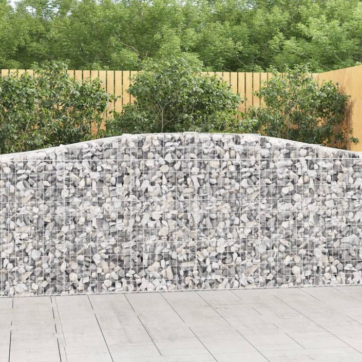 Paniers à gabions arqués 20 pcs 400x50x100/120 cm Fer galvanisé - Photo n°1