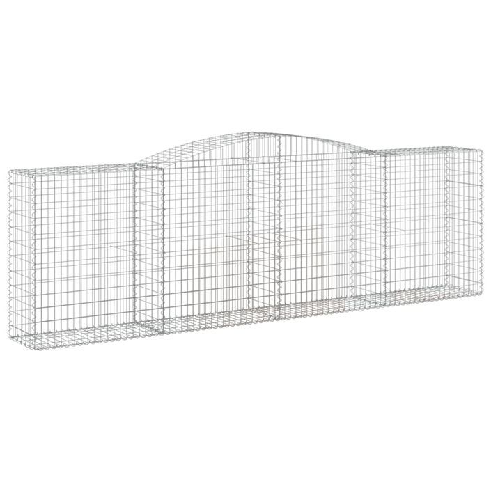 Paniers à gabions arqués 20 pcs 400x50x120/140 cm Fer galvanisé - Photo n°3