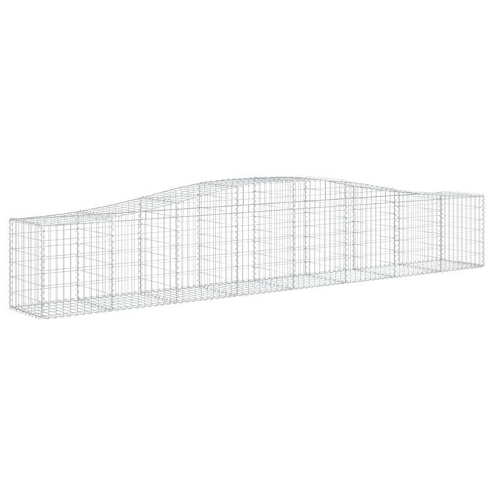 Paniers à gabions arqués 20 pcs 400x50x60/80 cm Fer galvanisé - Photo n°3