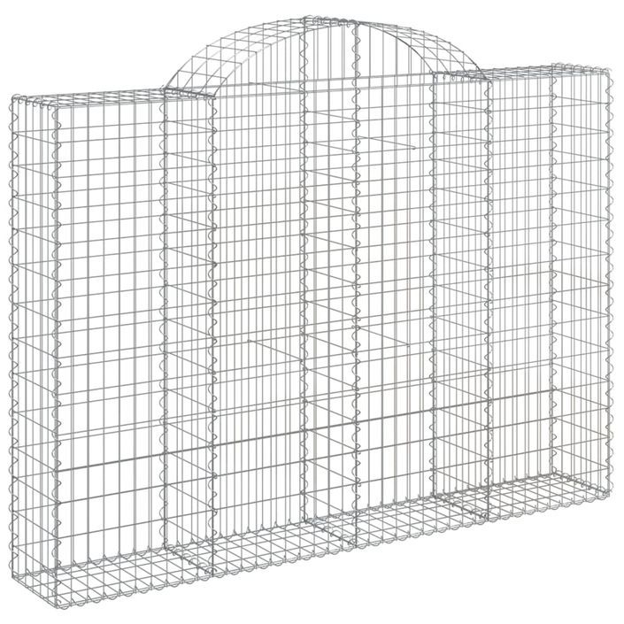 Paniers à gabions arqués 25 pcs 200x30x140/160 cm Fer galvanisé - Photo n°3