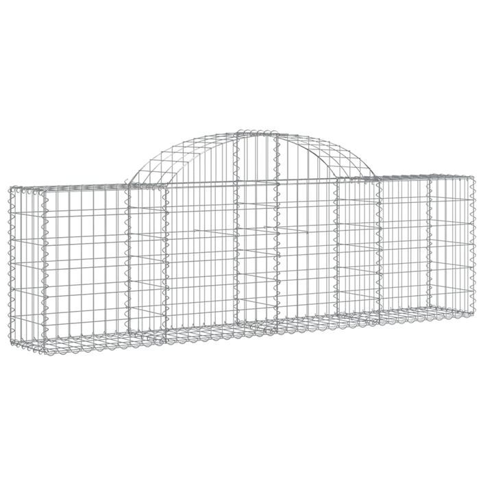 Paniers à gabions arqués 25 pcs 200x30x60/80 cm Fer galvanisé - Photo n°3