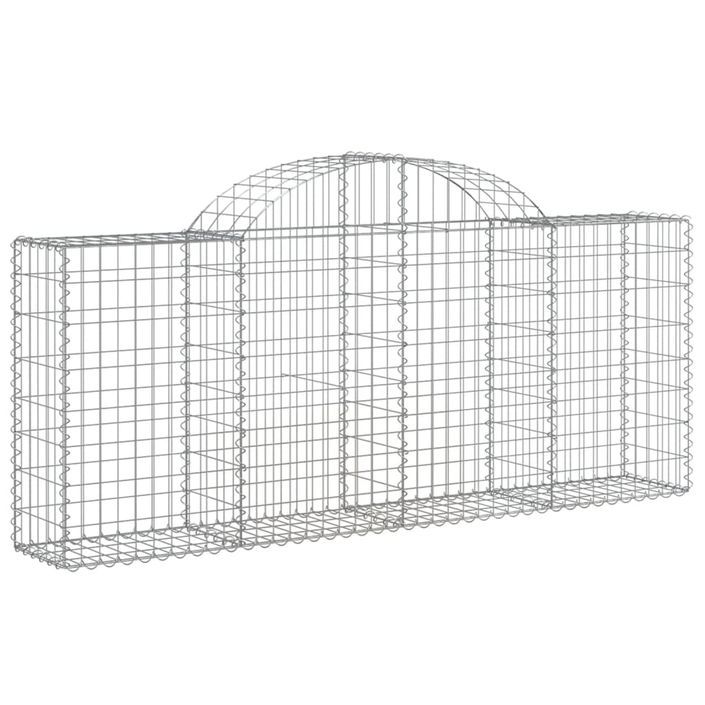 Paniers à gabions arqués 25 pcs 200x30x80/100 cm Fer galvanisé - Photo n°3