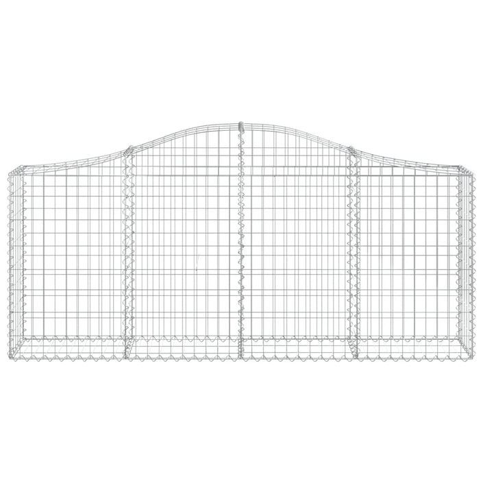 Paniers à gabions arqués 25 pcs 200x30x80/100 cm Fer galvanisé - Photo n°4