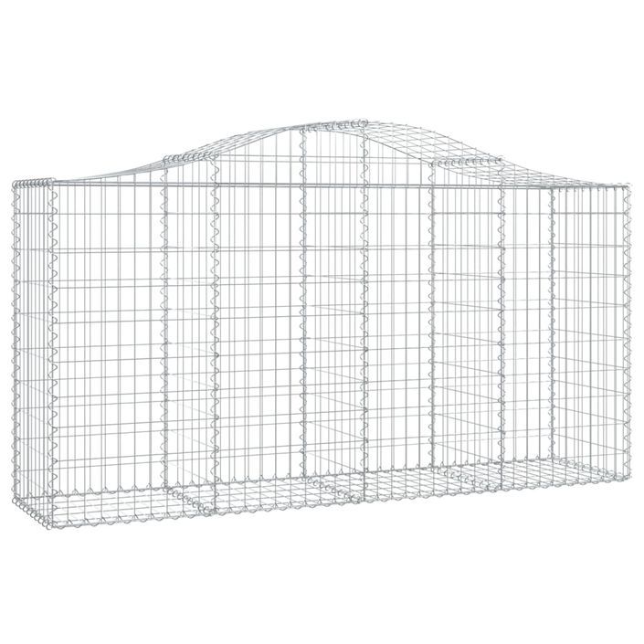 Paniers à gabions arqués 25 pcs 200x50x100/120 cm fer galvanisé - Photo n°3