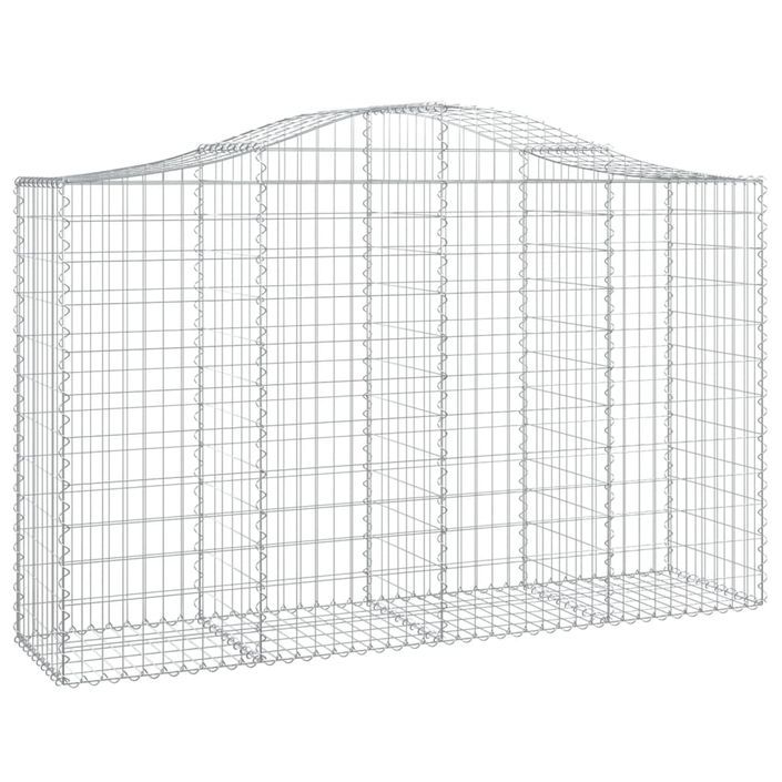 Paniers à gabions arqués 25 pcs 200x50x120/140 cm Fer galvanisé - Photo n°3