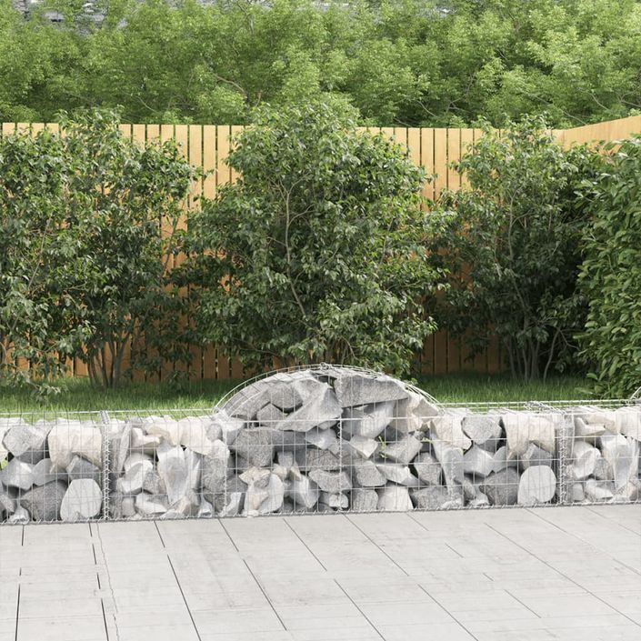 Paniers à gabions arqués 25 pcs 200x50x40/60 cm fer galvanisé - Photo n°1