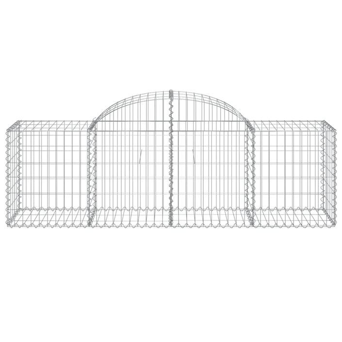 Paniers à gabions arqués 25 pcs 200x50x60/80 cm fer galvanisé - Photo n°4