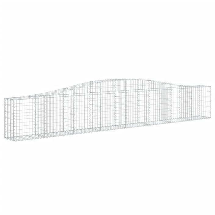 Paniers à gabions arqués 25 pcs 400x30x60/80 cm Fer galvanisé - Photo n°3