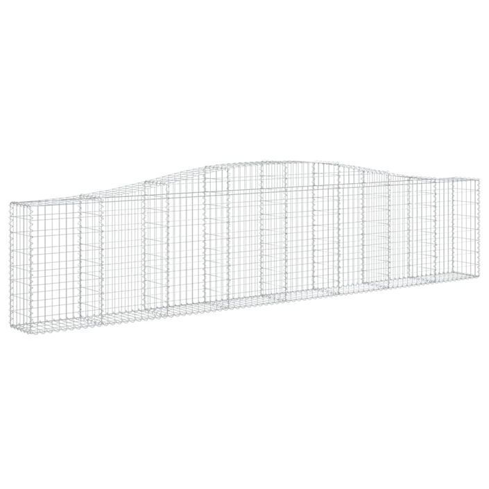 Paniers à gabions arqués 25 pcs 400x30x80/100 cm Fer galvanisé - Photo n°3