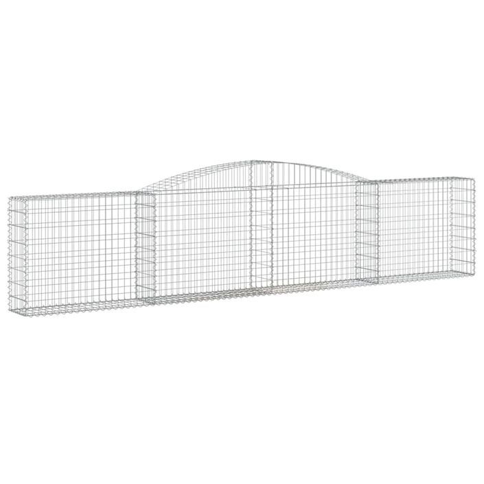 Paniers à gabions arqués 25 pcs 400x30x80/100 cm Fer galvanisé - Photo n°3