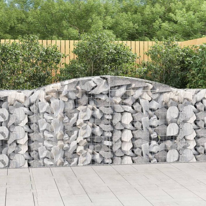 Paniers à gabions arqués 25 pcs 400x50x100/120 cm Fer galvanisé - Photo n°1