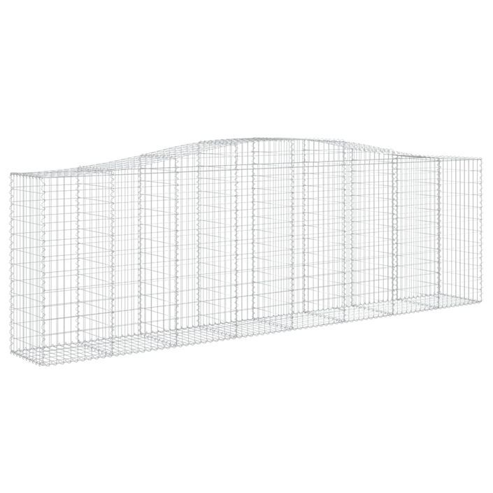 Paniers à gabions arqués 25 pcs 400x50x120/140 cm Fer galvanisé - Photo n°3