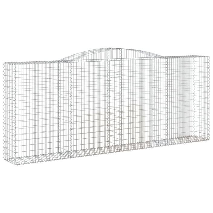 Paniers à gabions arqués 25 pcs 400x50x160/180 cm fer galvanisé - Photo n°3