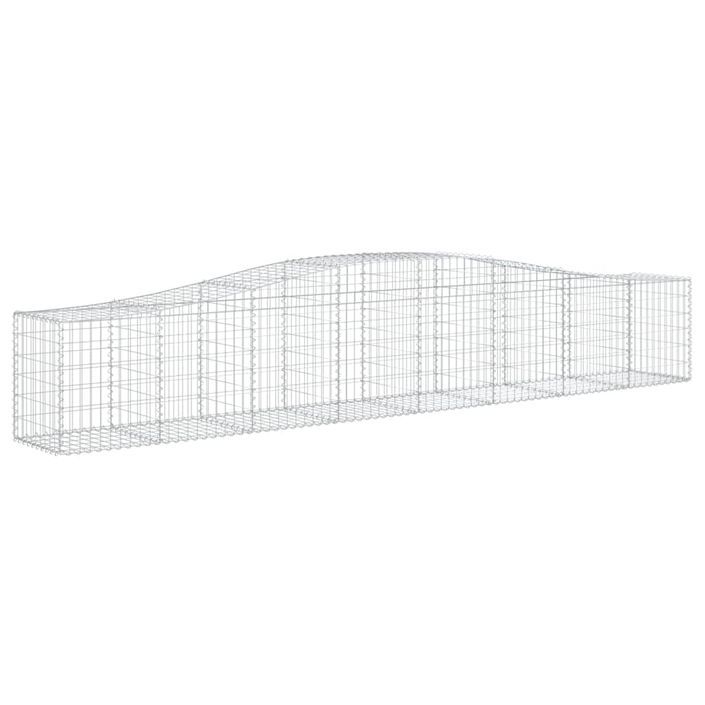 Paniers à gabions arqués 25 pcs 400x50x60/80 cm Fer galvanisé - Photo n°3