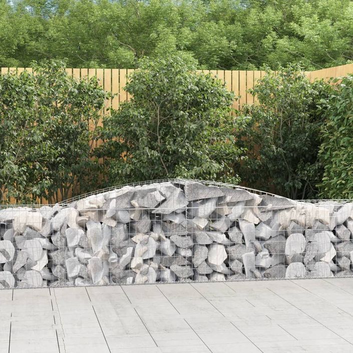 Paniers à gabions arqués 25 pcs 400x50x60/80 cm Fer galvanisé - Photo n°1