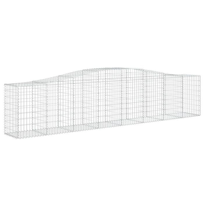 Paniers à gabions arqués 25 pcs 400x50x80/100 cm Fer galvanisé - Photo n°3