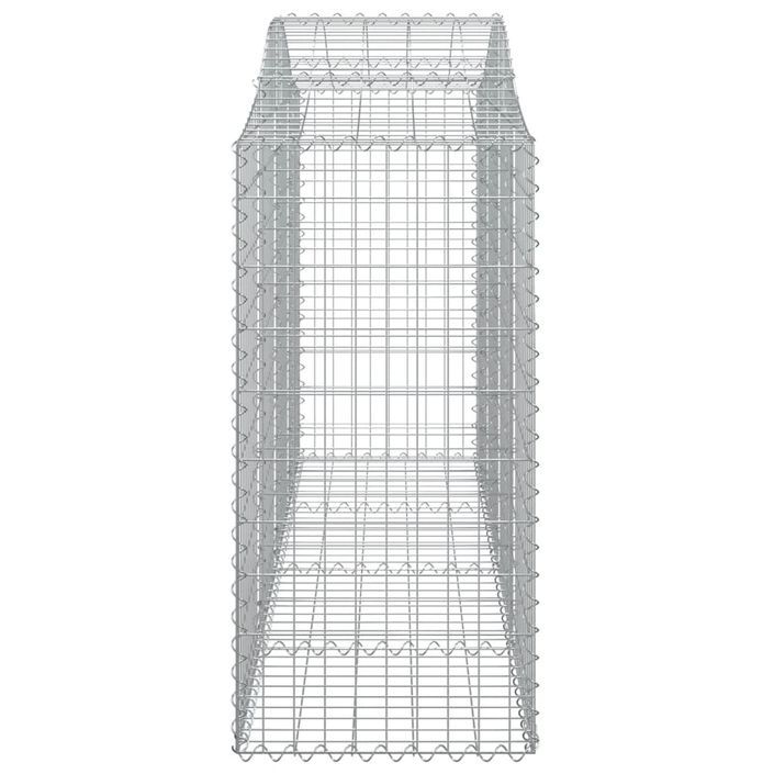 Paniers à gabions arqués 3 pcs 200x50x120/140 cm Fer galvanisé - Photo n°5