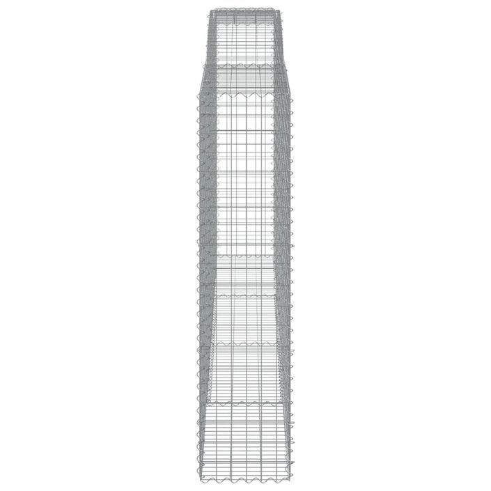 Paniers à gabions arqués 3 pcs 400x50x200/220 cm Fer galvanisé - Photo n°5