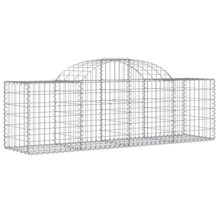 Paniers à gabions arqués 30 pcs 200x50x60/80 cm fer galvanisé - Photo n°3