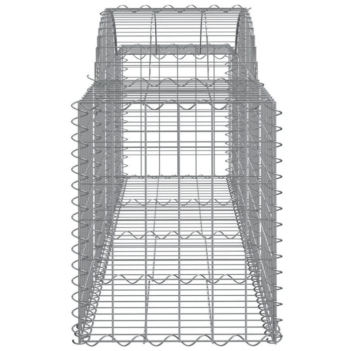 Paniers à gabions arqués 30 pcs 200x50x60/80 cm fer galvanisé - Photo n°5