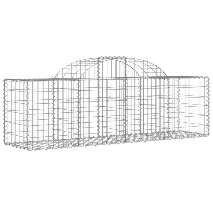 Paniers à gabions arqués 4 pcs 200x50x60/80 cm Fer galvanisé - Photo n°3