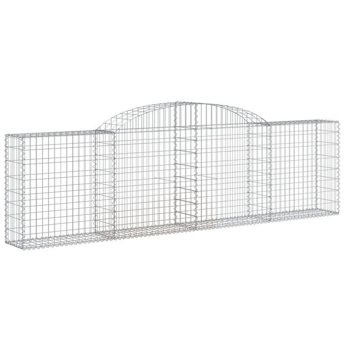 Paniers à gabions arqués 4 pcs 300x30x80/100 cm fer galvanisé - Photo n°3