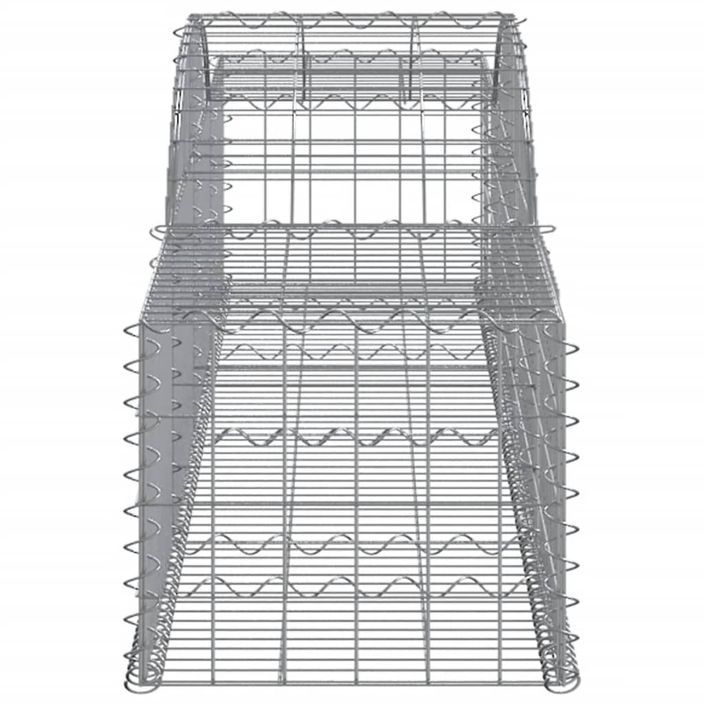 Paniers à gabions arqués 4 pcs 300x50x40/60 cm fer galvanisé - Photo n°5