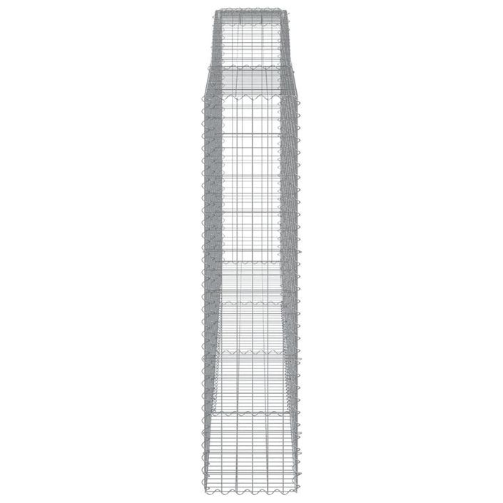 Paniers à gabions arqués 4 pcs 400x50x200/220 cm Fer galvanisé - Photo n°5