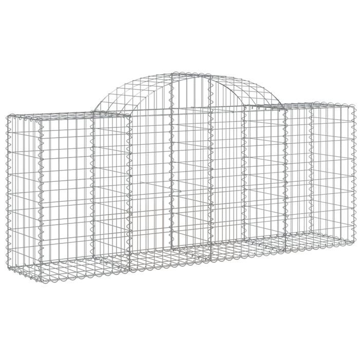 Paniers à gabions arqués 40 pcs 200x50x80/100 cm Fer galvanisé - Photo n°3