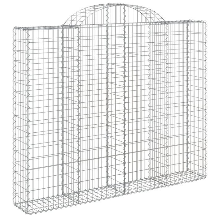 Paniers à gabions arqués 5 pcs 200x30x160/180 cm Fer galvanisé - Photo n°3