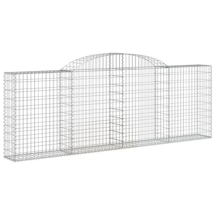 Paniers à gabions arqués 5 pcs 300x30x100/120 cm fer galvanisé - Photo n°3