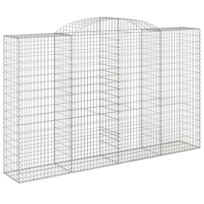 Paniers à gabions arqués 5 pcs 300x50x180/200 cm fer galvanisé - Photo n°3