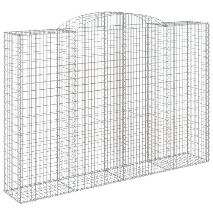 Paniers à gabions arqués 5 pcs 300x50x200/220 cm fer galvanisé - Photo n°3