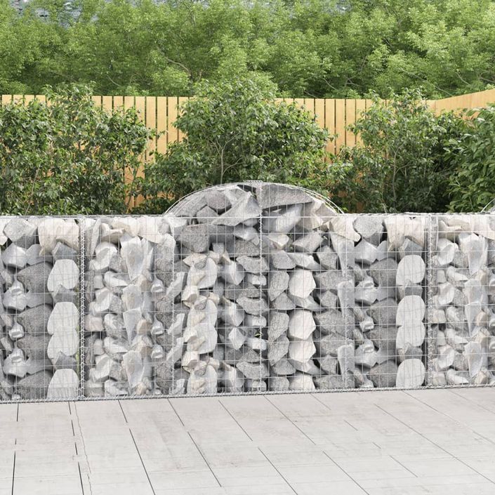 Paniers à gabions arqués 50 pcs 200x50x100/120 cm fer galvanisé - Photo n°1