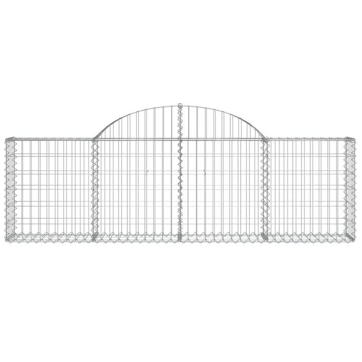 Paniers à gabions arqués 6 pcs 200x30x60/80 cm Fer galvanisé - Photo n°4