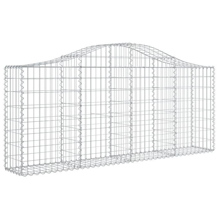 Paniers à gabions arqués 6 pcs 200x30x80/100 cm Fer galvanisé - Photo n°3