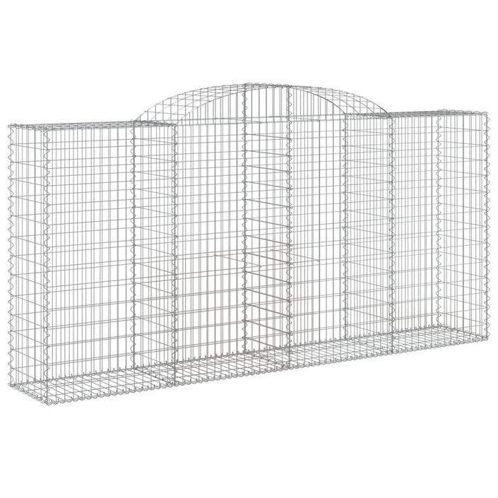 Paniers à gabions arqués 6 pcs 300x50x140/160 cm fer galvanisé - Photo n°3