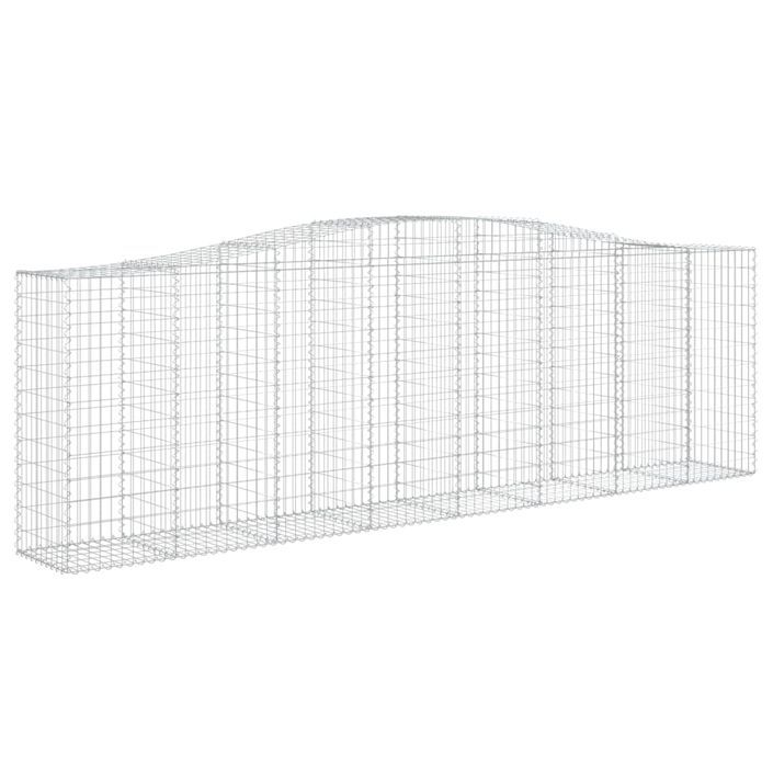 Paniers à gabions arqués 6 pcs 400x50x120/140 cm Fer galvanisé - Photo n°3