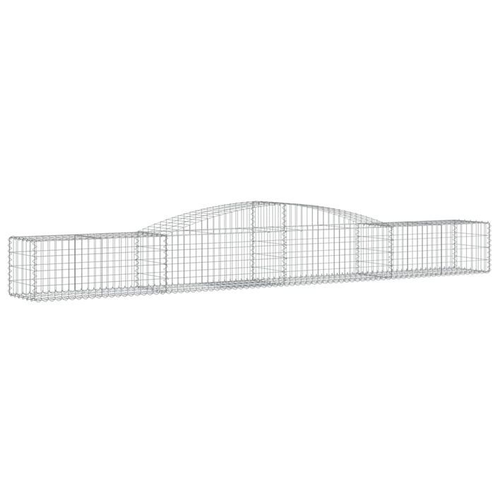 Paniers à gabions arqués 6 pcs 400x50x40/60 cm Fer galvanisé - Photo n°3