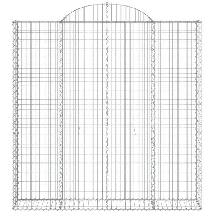 Paniers à gabions arqués 7 pcs 200x30x200/220 cm fer galvanisé - Photo n°4