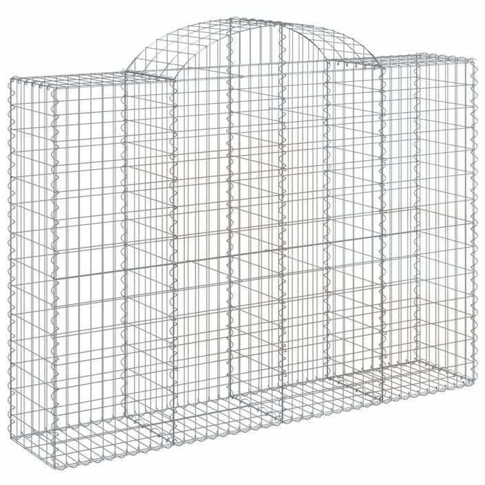 Paniers à gabions arqués 7 pcs 200x50x140/160 cm Fer galvanisé - Photo n°3