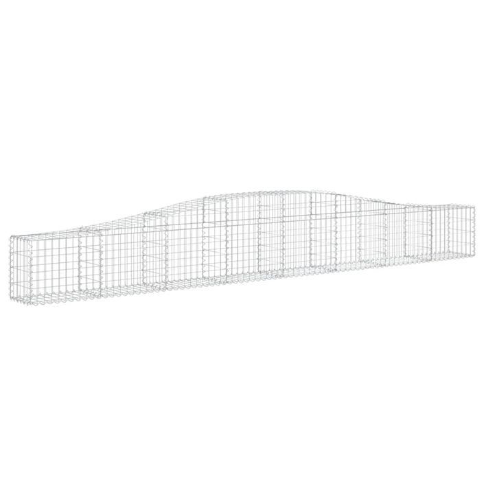 Paniers à gabions arqués 7 pcs 400x30x40/60 cm Fer galvanisé - Photo n°3