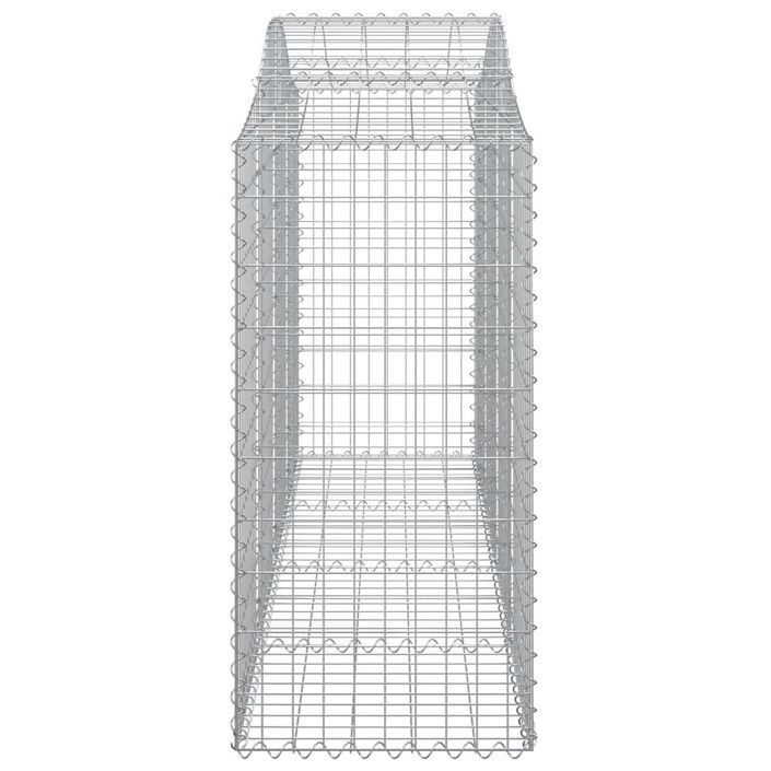 Paniers à gabions arqués 8 pcs 200x50x120/140 cm Fer galvanisé - Photo n°5