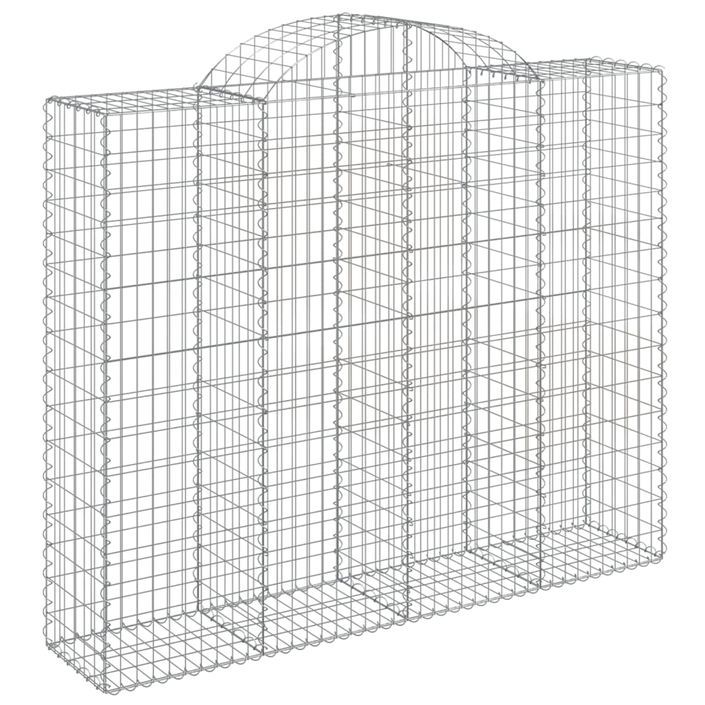 Paniers à gabions arqués 8 pcs 200x50x160/180 cm Fer galvanisé - Photo n°3