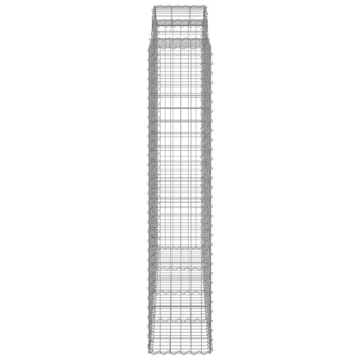 Paniers à gabions arqués 8 pcs 200x50x200/220 cm Fer galvanisé - Photo n°5