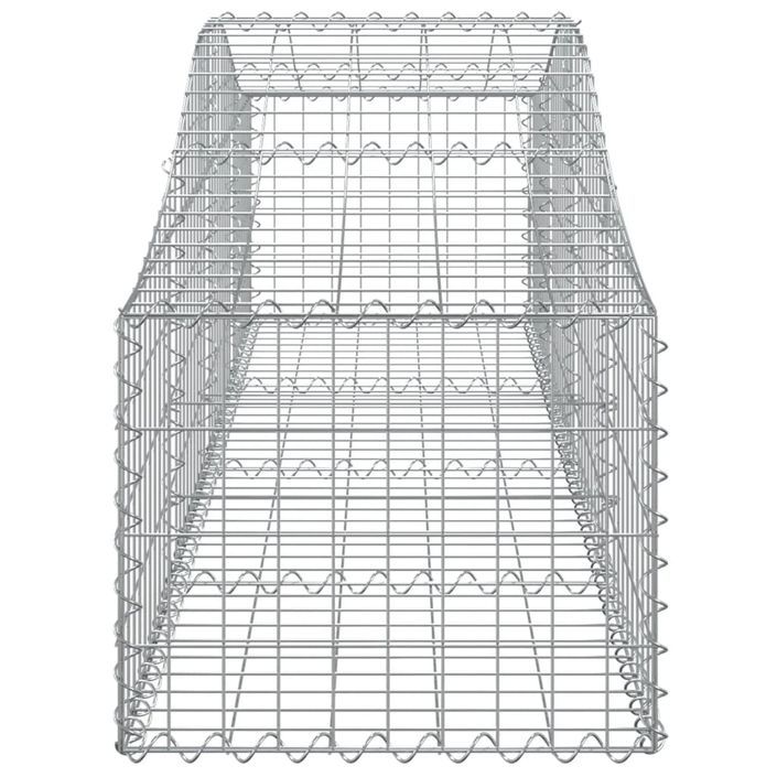 Paniers à gabions arqués 8 pcs 200x50x40/60 cm fer galvanisé - Photo n°5