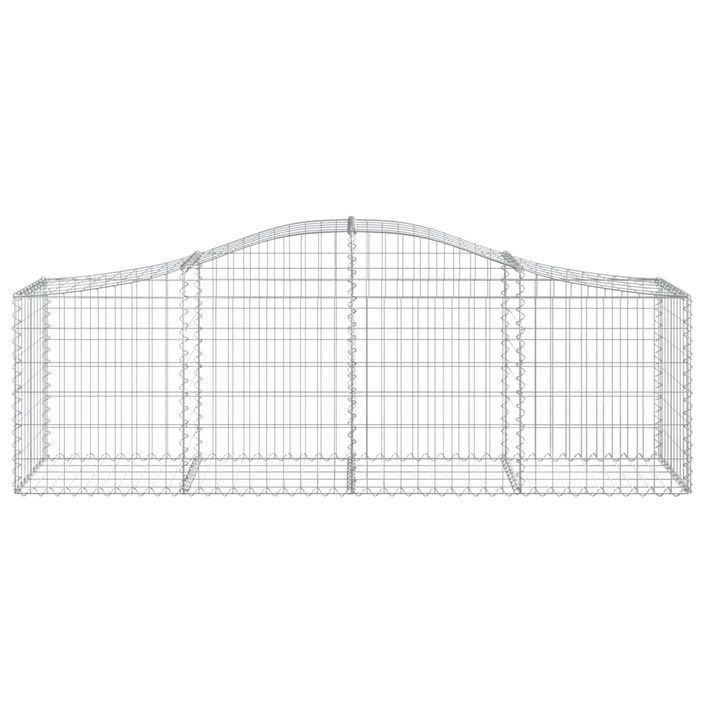 Paniers à gabions arqués 8 pcs 200x50x60/80 cm Fer galvanisé - Photo n°4